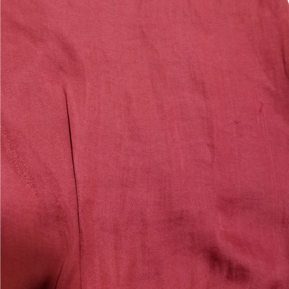 Bershka Burgundy Red Side Slits Wide Leg Pants - Picture 10 of 11